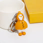 Cartoon Duck Silicone Bead Keychain Cute Soft Rubber Charm 7