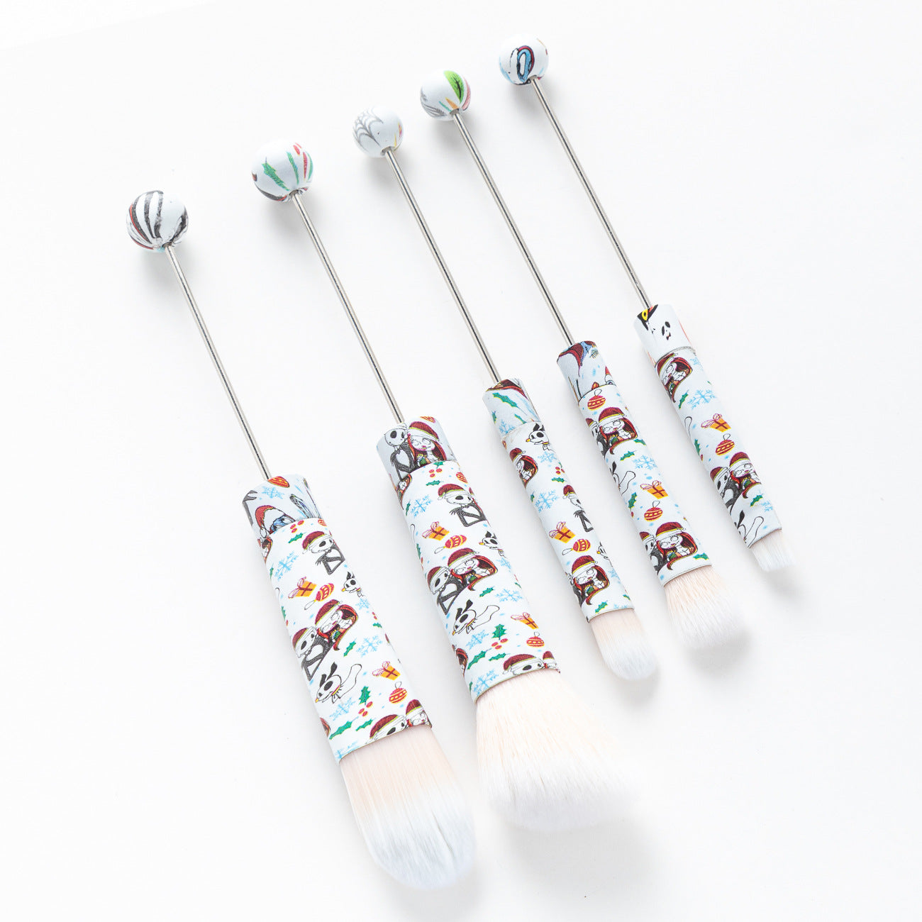 5Pcs Halloween Christmas Beadable Makeup Brush Set DIY Craft Supplies 11