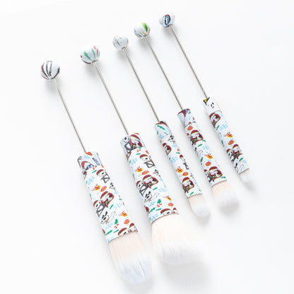 5Pcs Halloween Christmas Beadable Makeup Brush Set DIY Craft Supplies 11