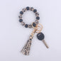 Tassel Silicone Bead Wristlet Keychain with Spacer Beads 6