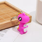 Silicone Dinosaur Keychain Cartoon Charm Cute Mini Pendant 7