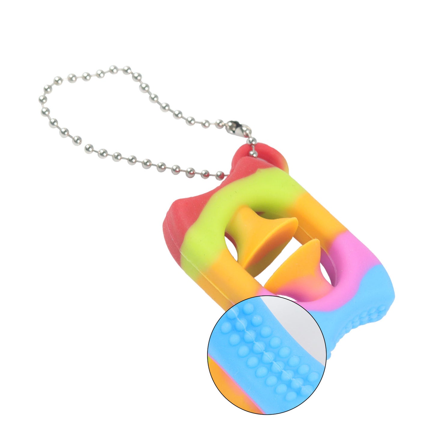 Silicone Snapper Keychain Sensory Fidget Toy 5.1 × 4.1 × 2.2cm 4