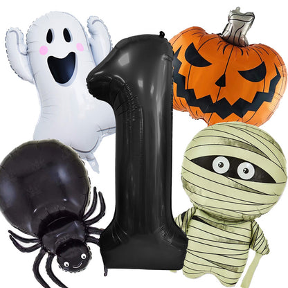 Ghost Pumpkin Spider Foil Balloon Halloween Party Decoration Set 6