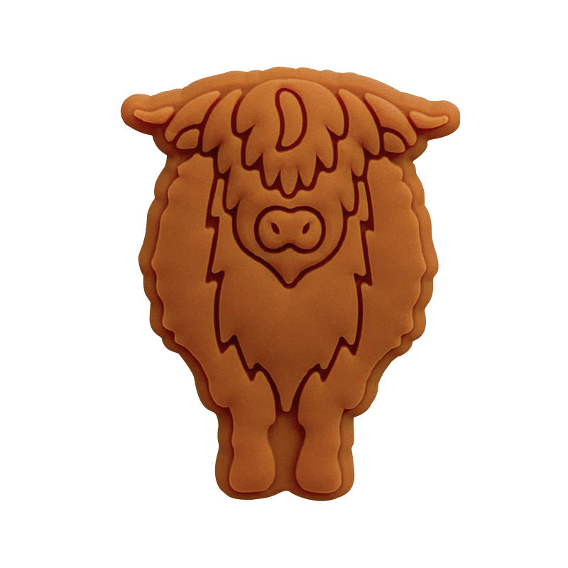 20pcs Silicone Focal Beads Yak Bull Front Facing Detail 7
