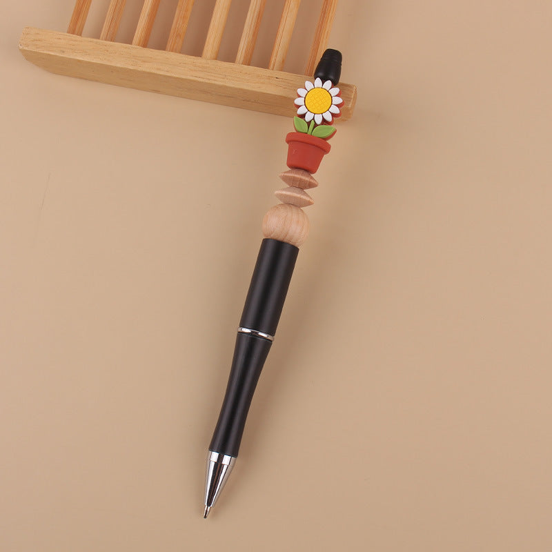 Sunflower Silicone Beaded Pens Handmade Office School Supplies Gift 12