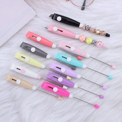 Beadable Retractable Letter Opener Parcel Knife Box Cutter DIY Craft 3