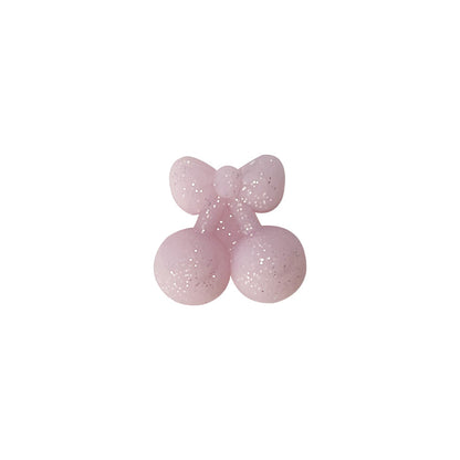 20Pcs Silicone 3D Focal Beads Cherry Glitter Solid Glow In The Dark 6