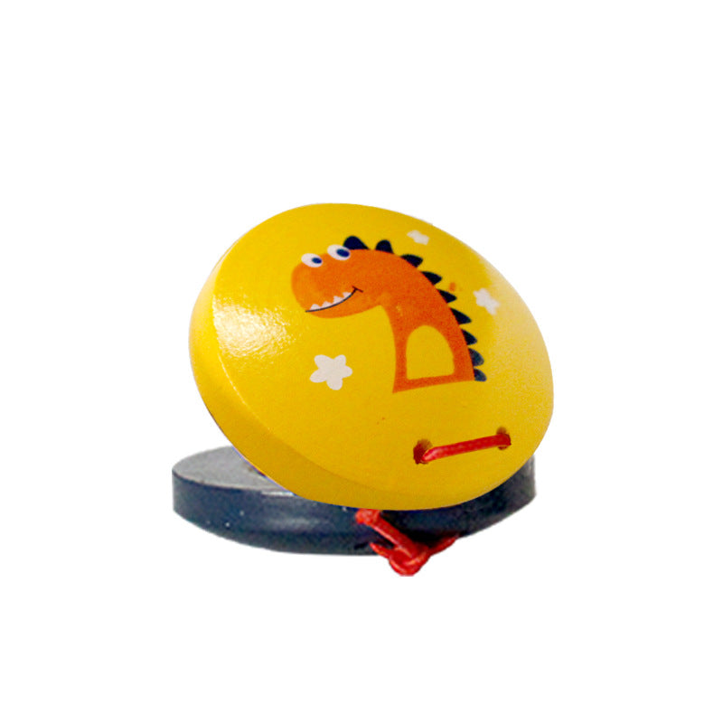 Wooden Round Animal Castanet Montessori Toy for Kids 8