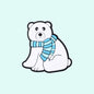 Silicone Focal Beads Snow Polar Bear Penguin Winter Snowman Design 6
