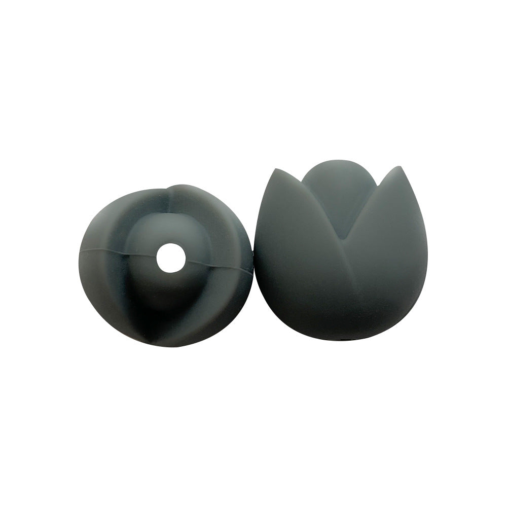 10pcs Silicone Focal Beads Lotus Diy Necklace Ornament 30