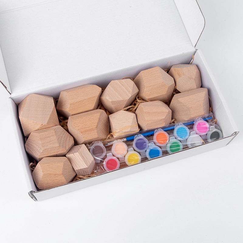 Wooden Stacking Blocks Educational Building Blocks Toy 3