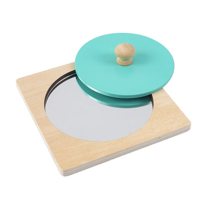Wooden Montessori Toys Baby Mirror Puzzle Educational Toy 6