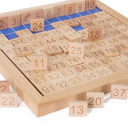Wooden Montessori Toys 1-100 Continuous Number Board for Kids 2