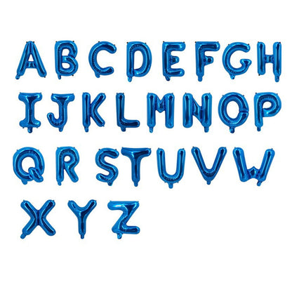 Blue Letter Foil Balloons Party Decoration 16 Inch 50pcs