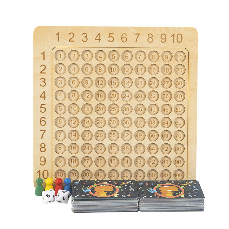 Wooden Multiplication Table Montessori Toys Educational for Kids