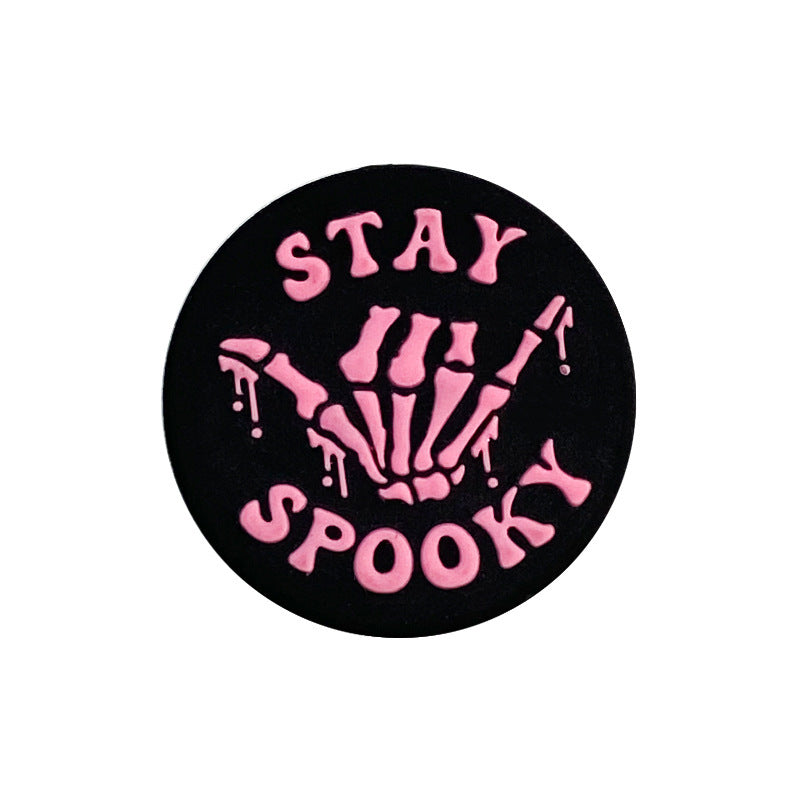 20Pcs Silicone Focal Beads Ghost Finger With Dripping Bones and Text 3