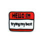 20Pcs Silicone Focal Beads Hello Im Trying My Best Printed Text 8