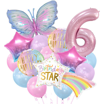 Butterfly Meteor Foil Balloon Set Holiday Party Decoration 10