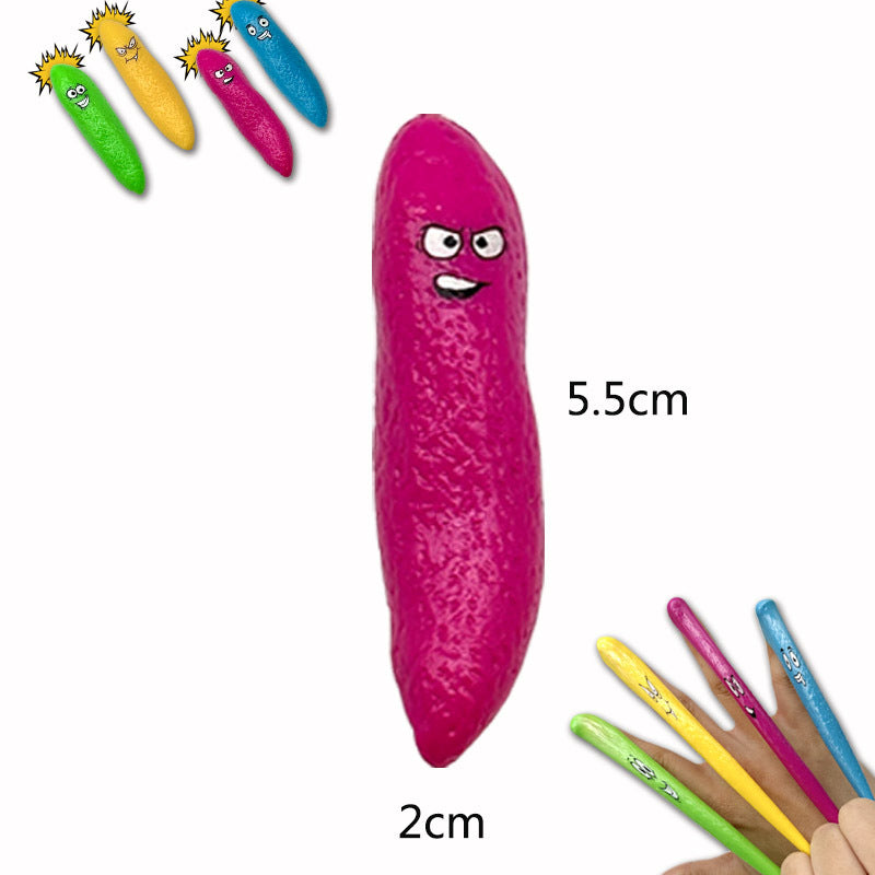TPR Finger Catapult Sticky Wall Sensory Fidget Toy Random Color 6