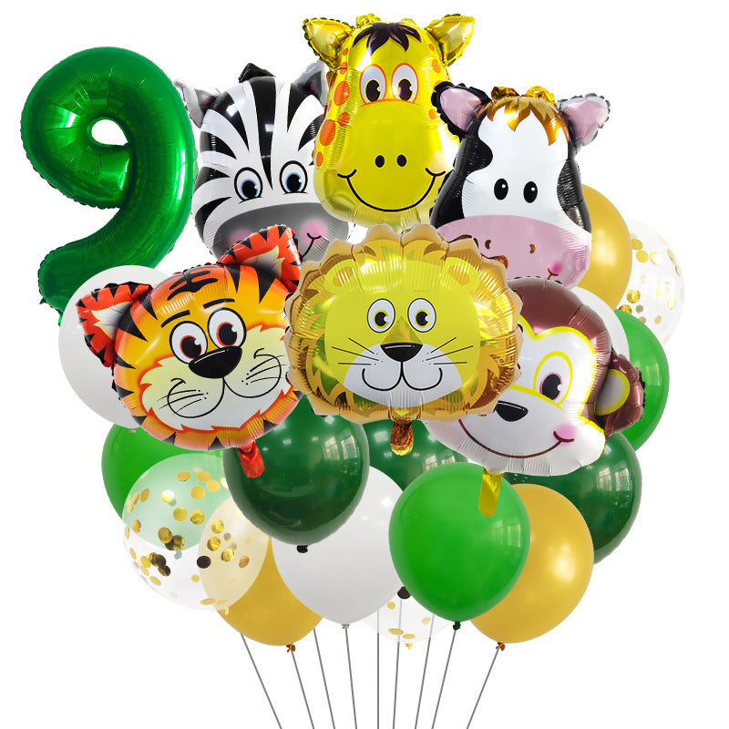 Jungle Animals Foil Balloon Set Birthday Party Decoration 10