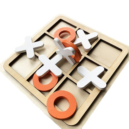 Wooden Tic Tac Toe Board Game Educational Toy for Kids 5