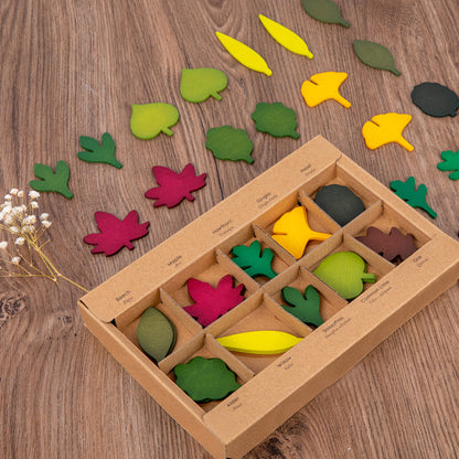Wooden Leaves Matching Montessori Toys Educational Toy Set 3