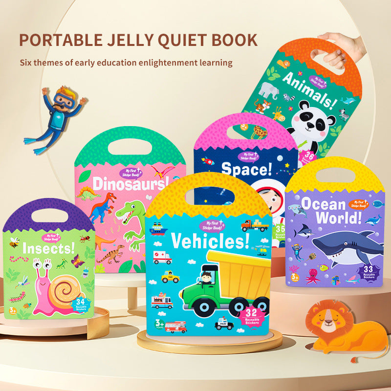 Portable Educational Sticker Book Flat Puzzle Toy Paper Material 3