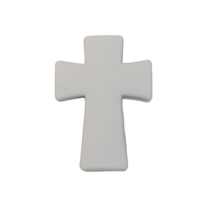 20pcs Silicone Focal Beads Printed Cross With Varied Color Patterns 31