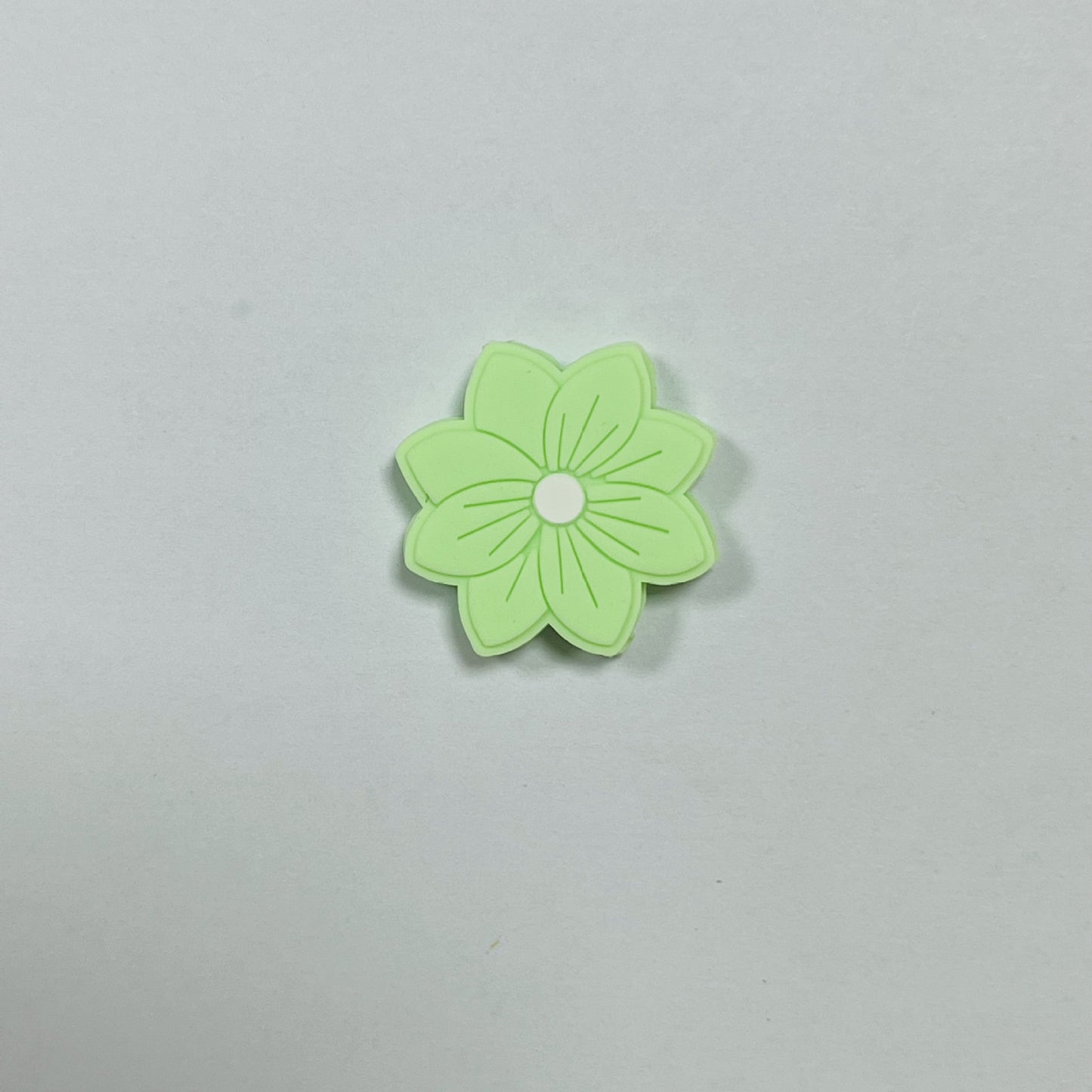 20Pcs Silicone Focal Beads Flower Macaron Color Simple Edition 6
