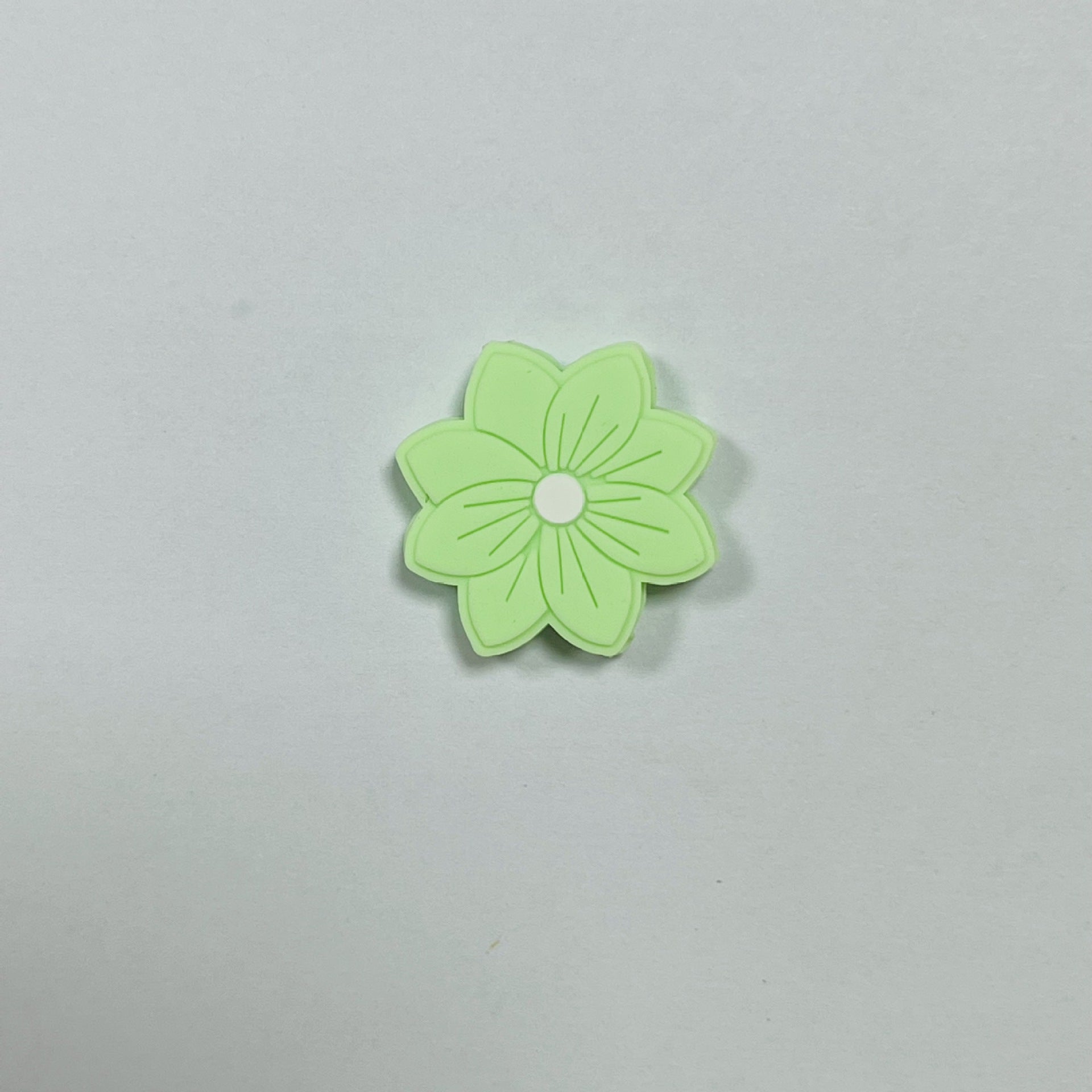 20Pcs Silicone Focal Beads Flower Macaron Color Simple Edition 6