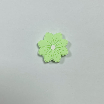 20Pcs Silicone Focal Beads Flower Macaron Color Simple Edition 6