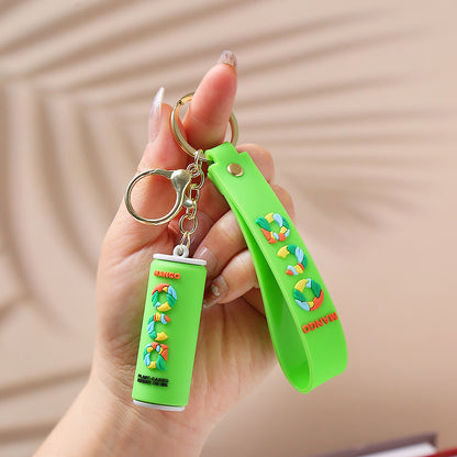 Creative Beverage Bottle PVC Keychain Soft Rubber Charm 8