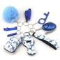 Outdoor Self Defense Alarm Whistle Pompom Keychain 10 Pack 22