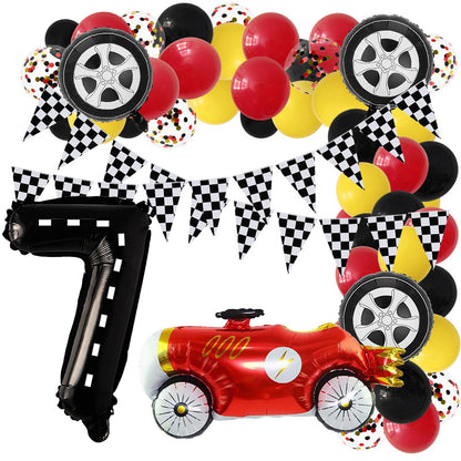 Racing Theme Classic Car Foil Balloon Set Birthday Party Decoration 11