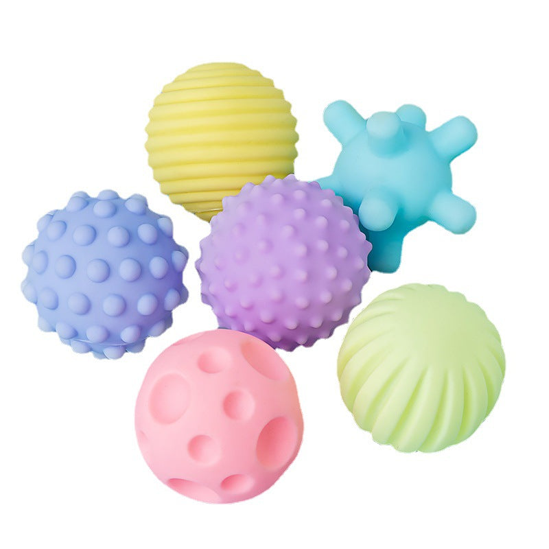 Soft Sensory Ball Baby Rattle Teether Toy for Babies 6 Pack 5