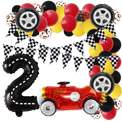 Racing Theme Classic Car Foil Balloon Set Birthday Party Decoration 6