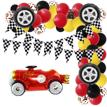 Racing Theme Classic Car Foil Balloon Set Birthday Party Decoration 3