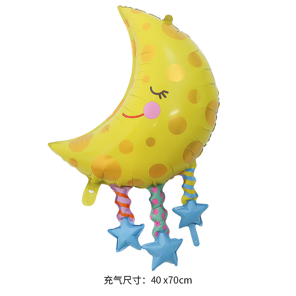 Cloud Sunflower Rainbow Smiling Face Foil Balloons Party Decoration 50pcs 9
