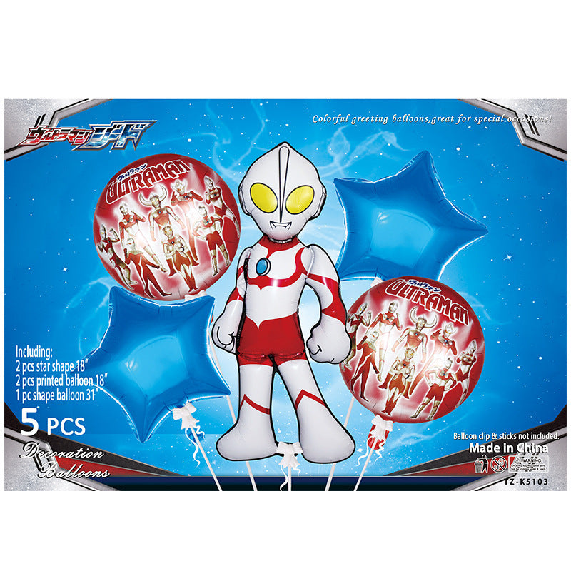 Cartoon Character Foil Balloon Set Kids Party Decoration 2 Sets 34