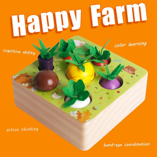 Wooden Farm Animal Puzzle Montessori Toy for Toddlers 15cm
