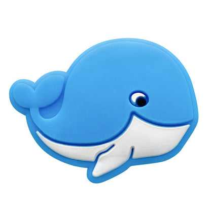 20pcs Silicone Focal Beads Whale Side Profile Design 5