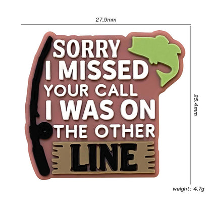 20pcs Silicone Focal Beads Funny Creative Fishing Sorry Missed Call Design 3