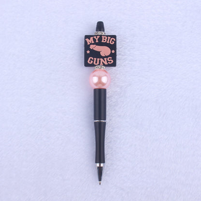 Cartoon Pattern Silicone Beaded Pens Ballpoint Pen DIY Craft Supplies 10