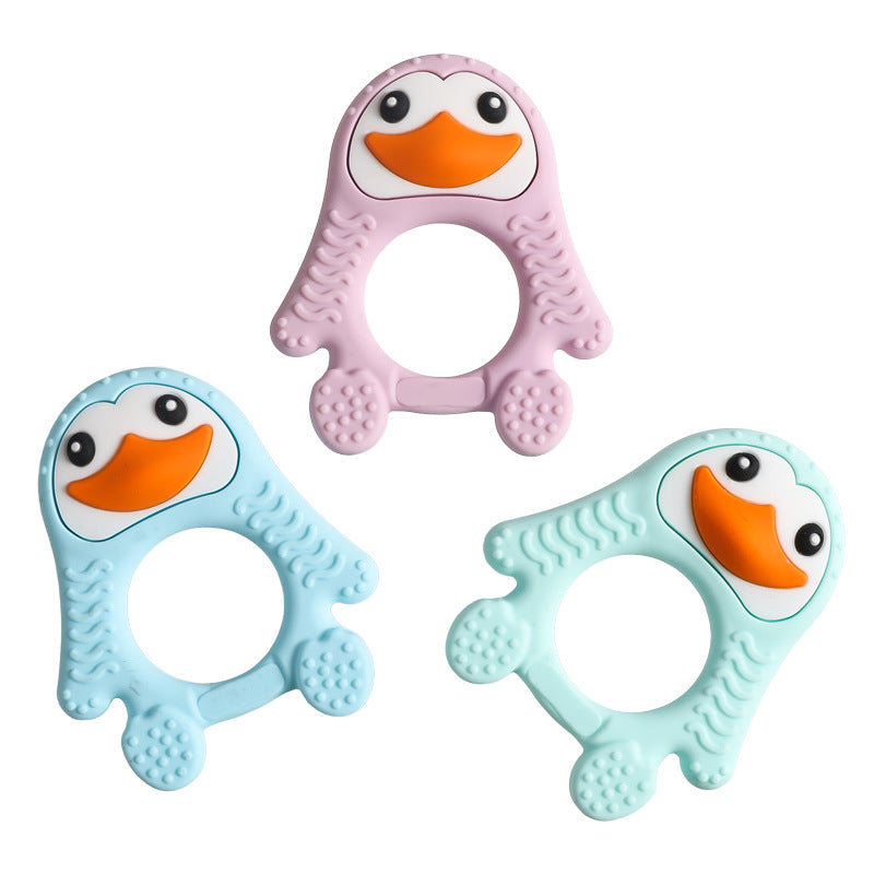 Silicone Penguin Baby Teether Toy for Infant 4