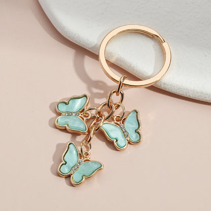 Butterfly Alloy Keychain Titanium Steel Charm Accessory 5