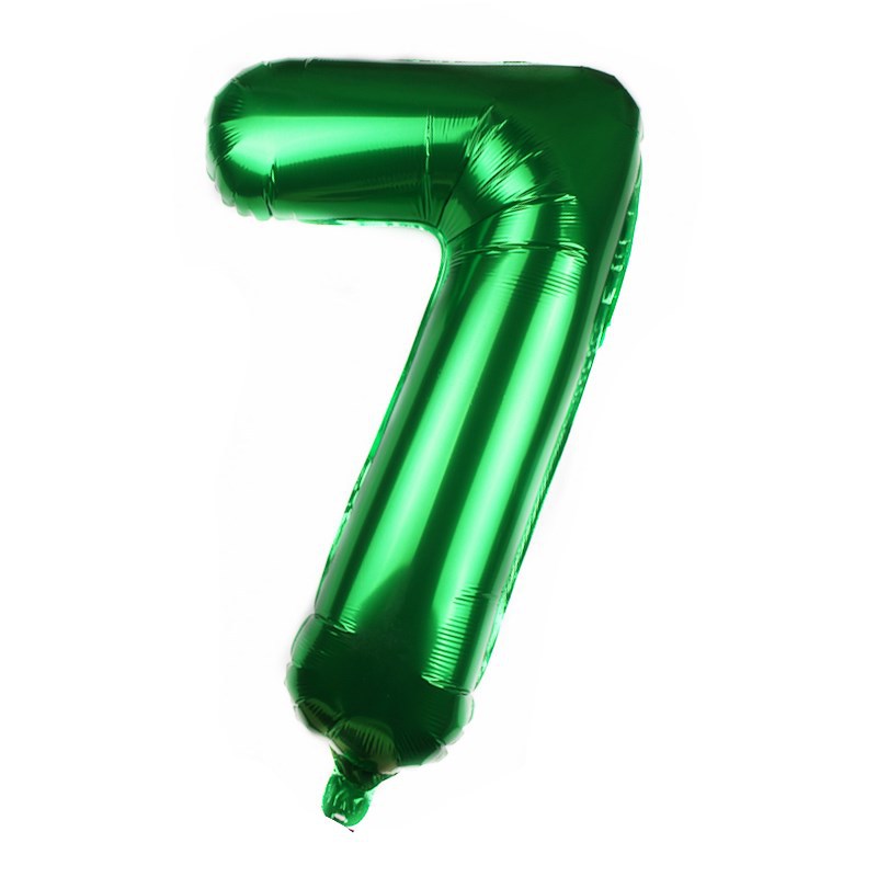 Medium Number Foil Balloons 32 Inch Aluminum 5pcs 53