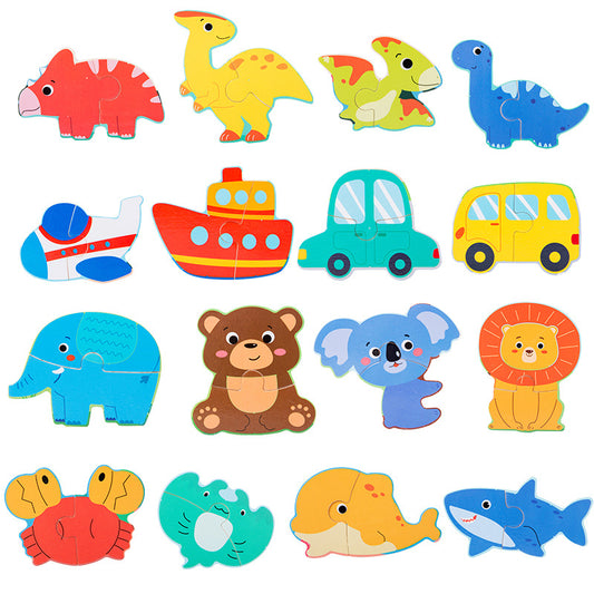 Wooden Animal Puzzle Montessori Toys Educational Toy