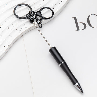 DIY Portable Keychain Beadable Ballpoint Pen Metal Plastic 21.5cm 6