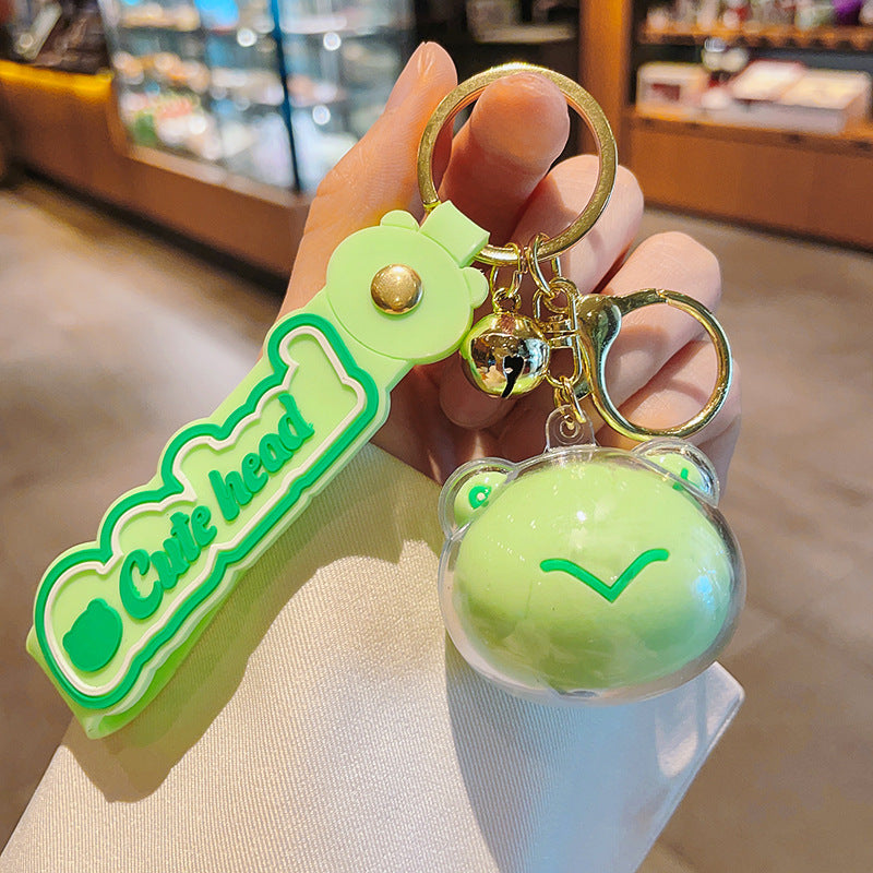 Acrylic Panda Frog Little Bear Couple Keychains Cute Charms 6