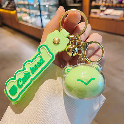 Acrylic Panda Frog Little Bear Couple Keychains Cute Charms 6
